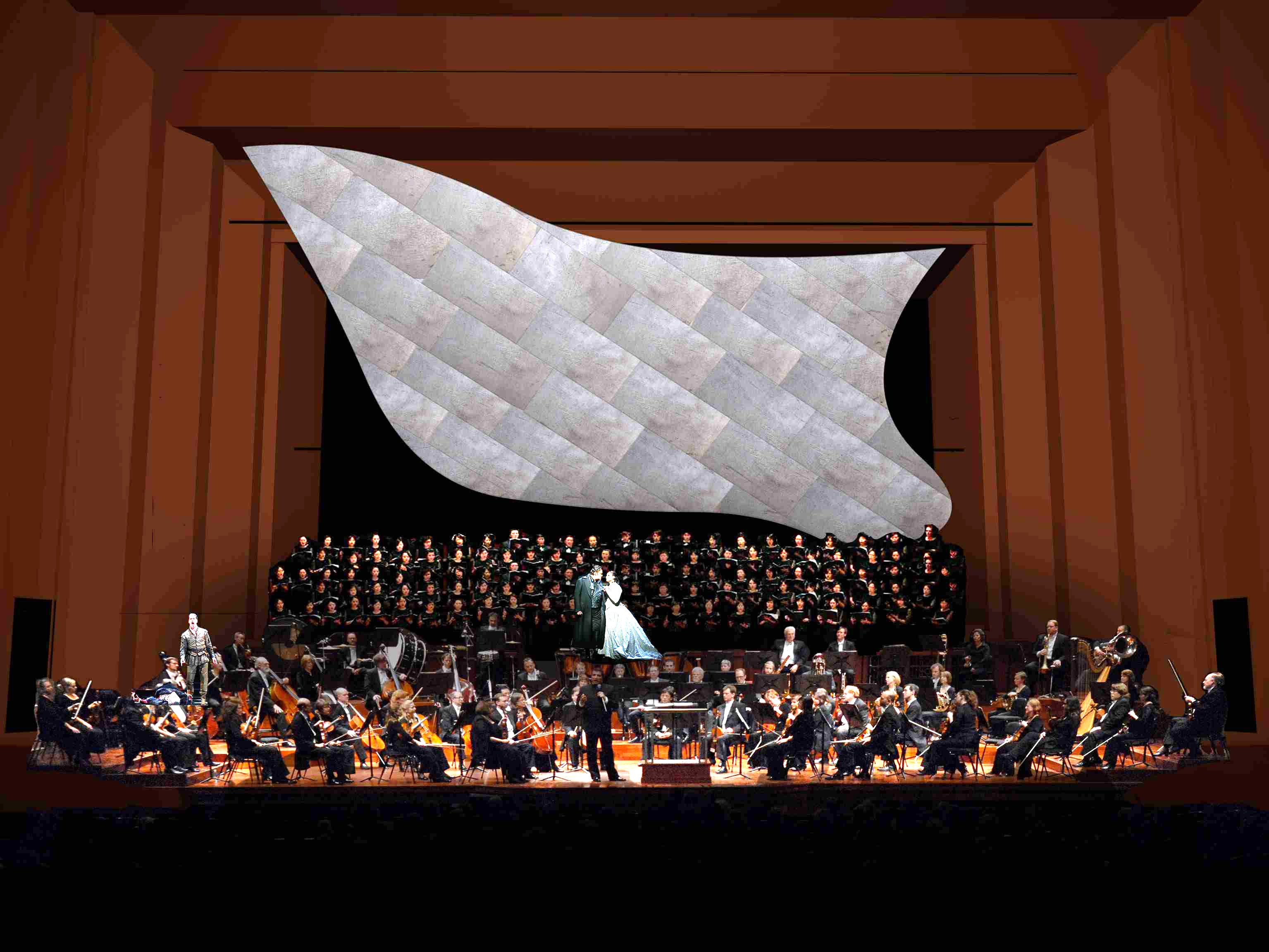Othello-Aufführung mit Orchester