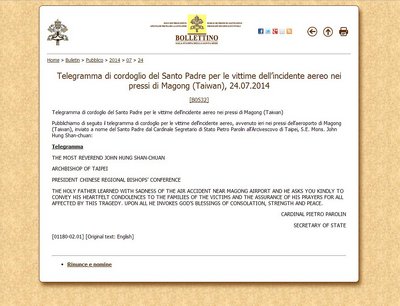 Papst Franziskus drückt Anteilnahme mit Opfern aus