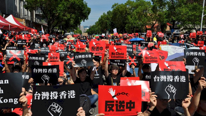Reaktionen auf Demonstrationen in Hongkong