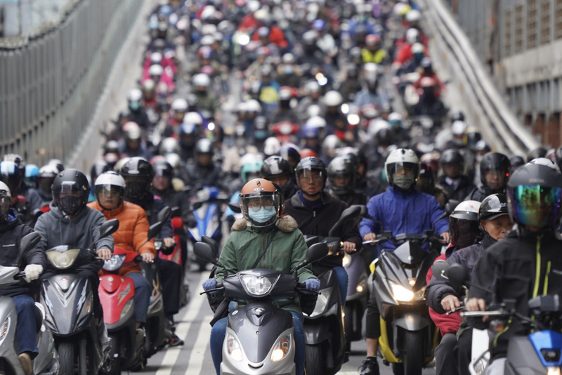 Mehr Motorroller als Autos in Taiwan