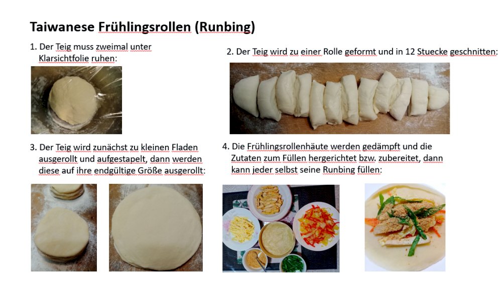 Runbing - taiwanische Frühlingsrollen