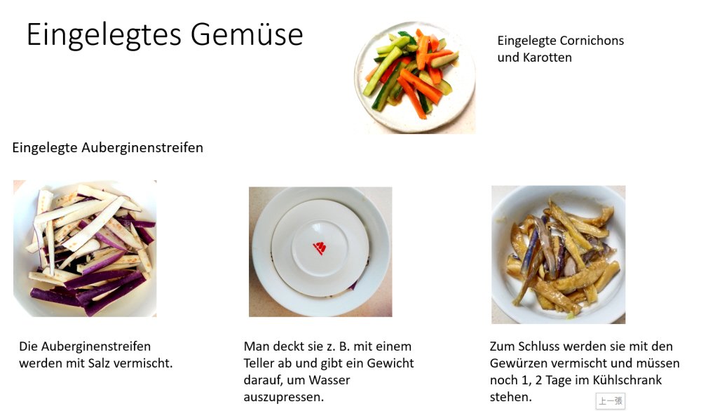 Eingelegtes Gemüse
