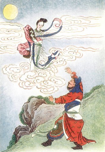 Eine Legende zum Mondfest - Chang Er schwebt zum Mond