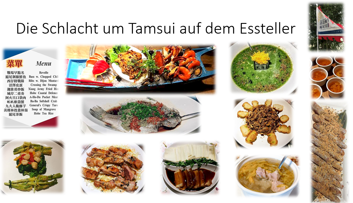Die Schlacht um Tamsui auf dem Essteller
