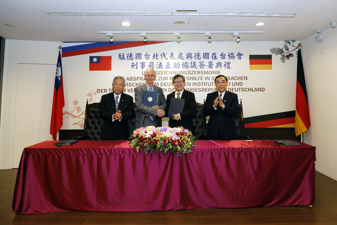 Taiwan und Deutschland unterzeichnen Abkommen zu Rechtshilfe in Strafsachen