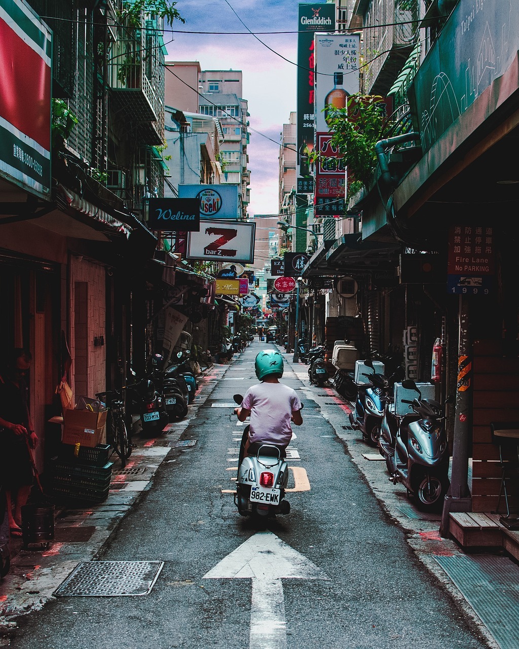 Die Stadtkulisse Taipeis