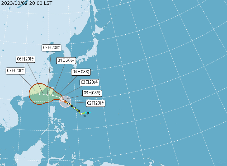 Taifun Koinu nähert sich Taiwan