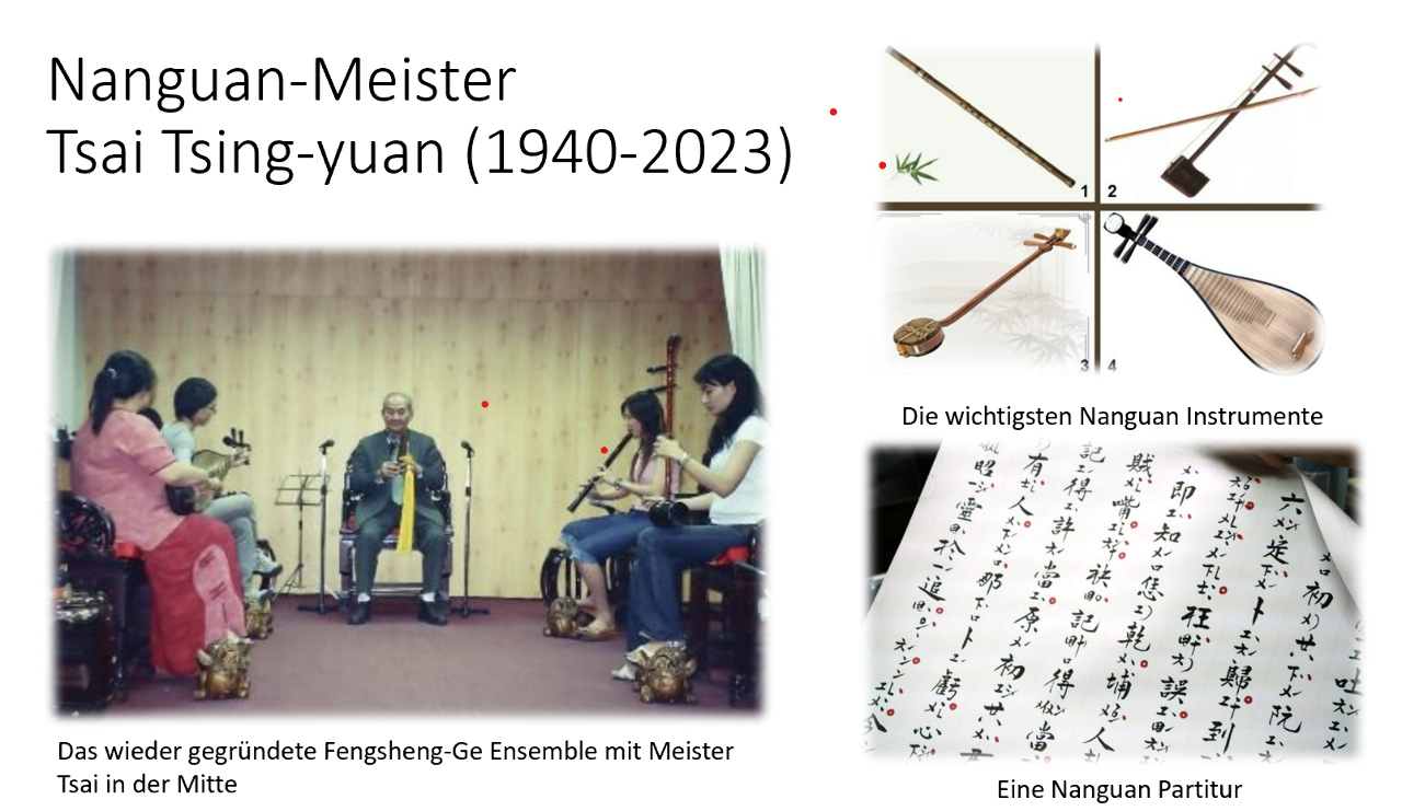 Der Nanguan-Musiker Tsai Tsing-yuan