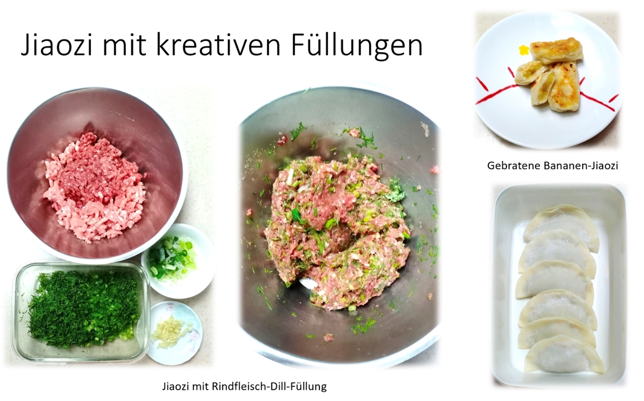 Jiaozi mit kreativen Füllungen