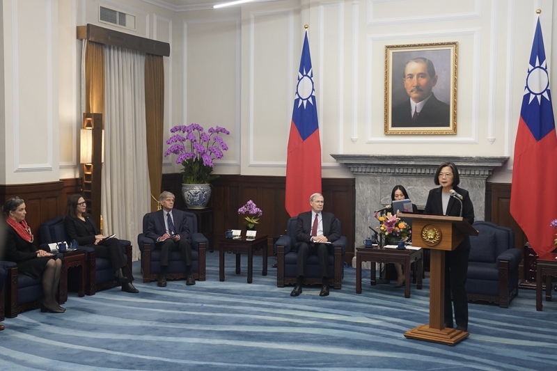 Präsidentin Tsai trifft parteiübergreifende US-Delegation  