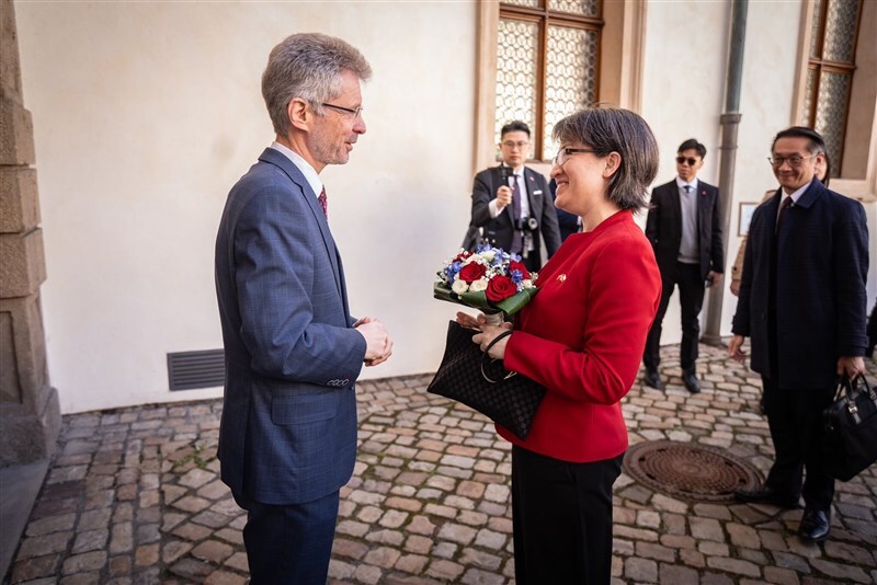 Gewählte Vizepräsidentin Hsiao in der Tschechischen Republik