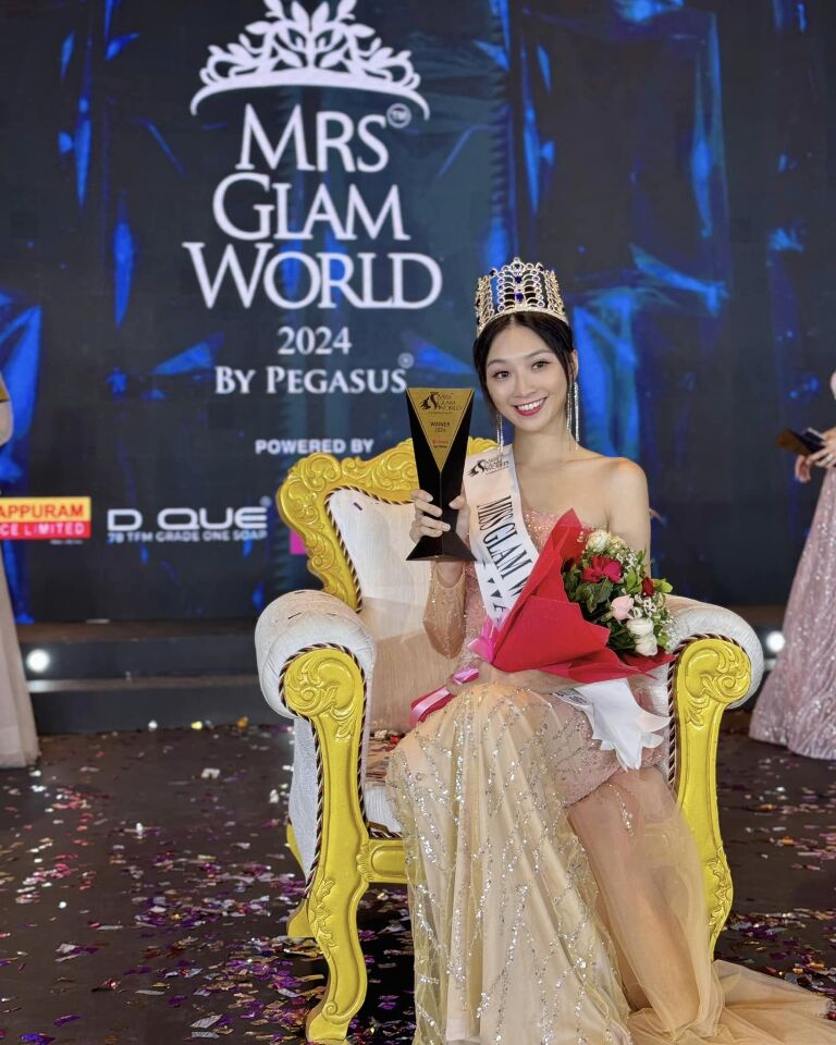 Taiwanische Schönheitskönigin gewinnt erneut bei Miss Glam World in Indien