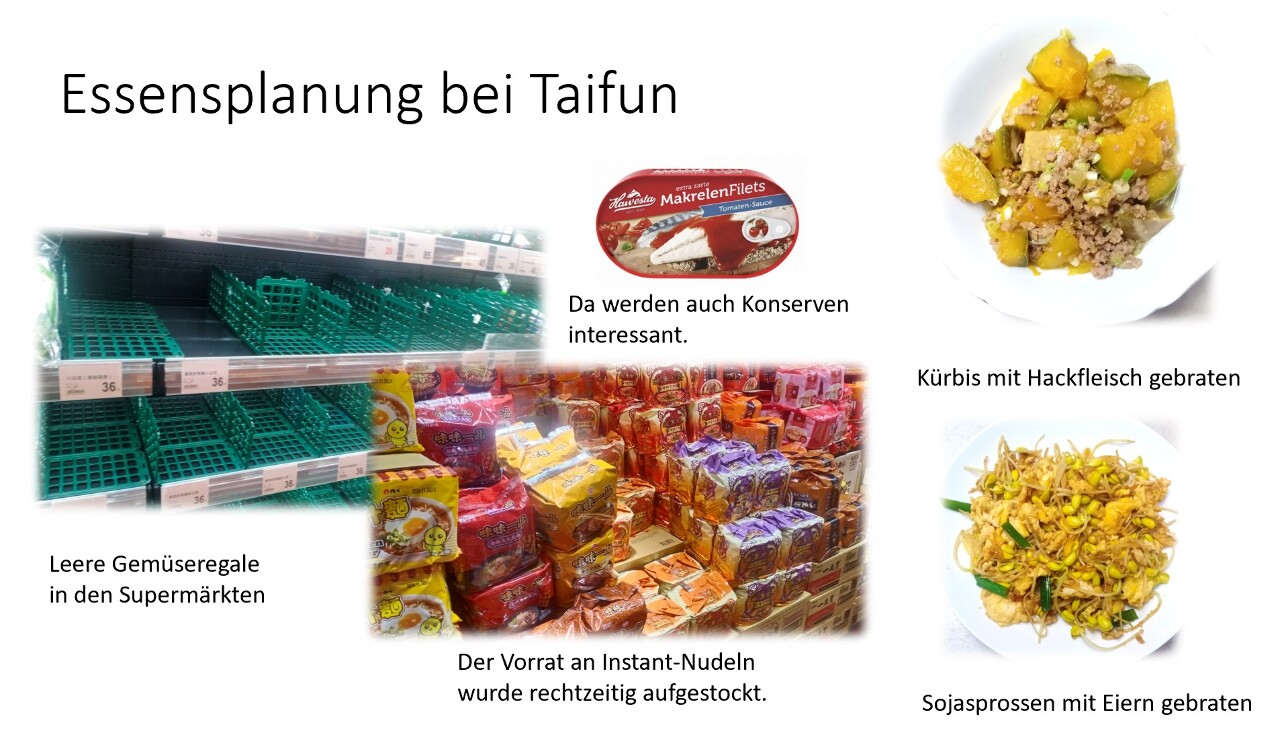 Essensplanung bei Taifun