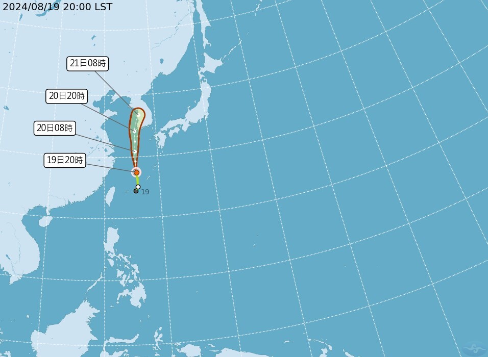 Tropischer Wirbelsturm Jongdari: kein direkter Einfluss auf Taiwan