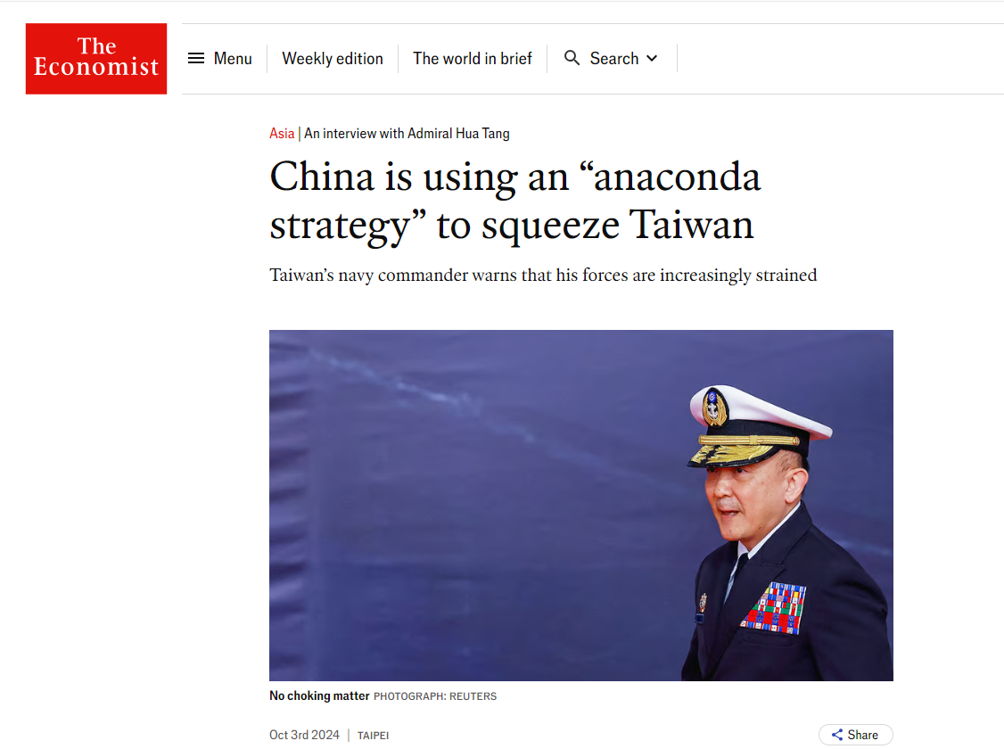 Chinas Volksbefreiungsarmee nutzt “Anakonda-Strategie”