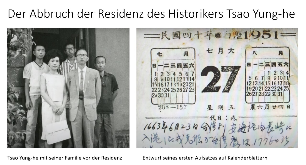 Abriss der Residenz des Historikers Tsao Yung-he