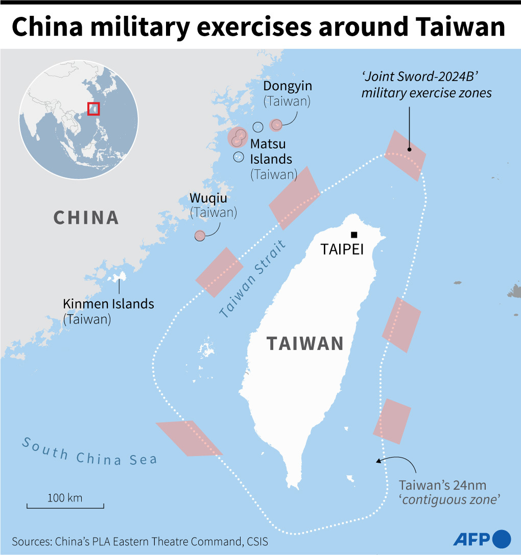 Taiwan verurteilt Militärübungen Chinas rund um Taiwan