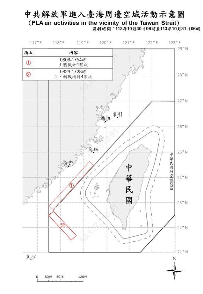Verteidigungsministerium meldet erneut Belästigung durch chinesische Flugzeuge