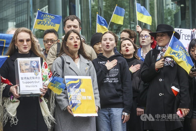 Russland ist der Aggressor - Ukrainer in Taiwan protestieren